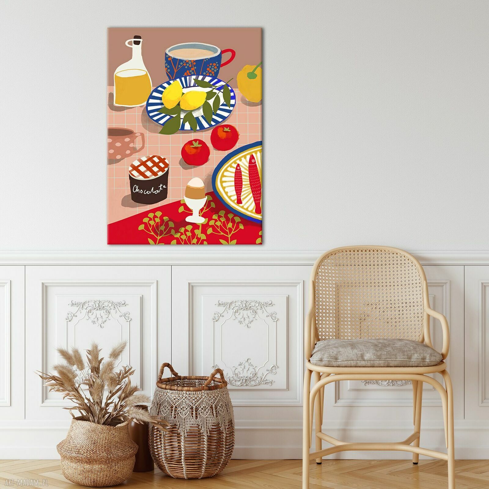 Nowoczesny obraz drukowany na płótnie Poranek bez pośpiechu 70x100 cm