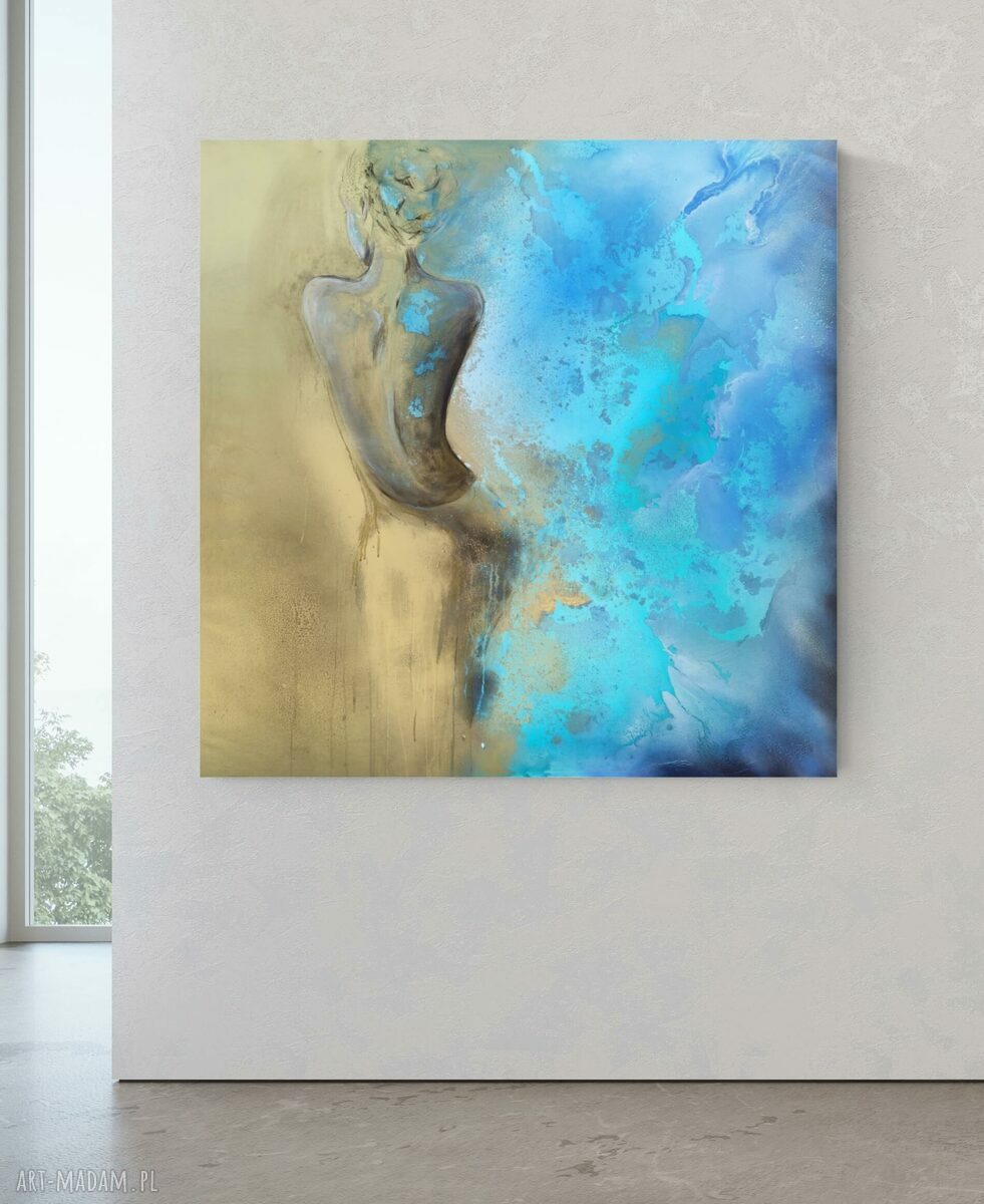 Nowoczesny obraz do salonu 120x120, abstrakcja, 3221119 handmade