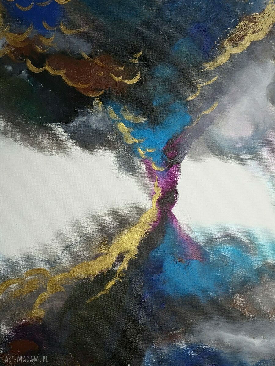 Nowoczesny obraz do salonu abstrakcja Burza (olej na blejtramie) art Madam.pl