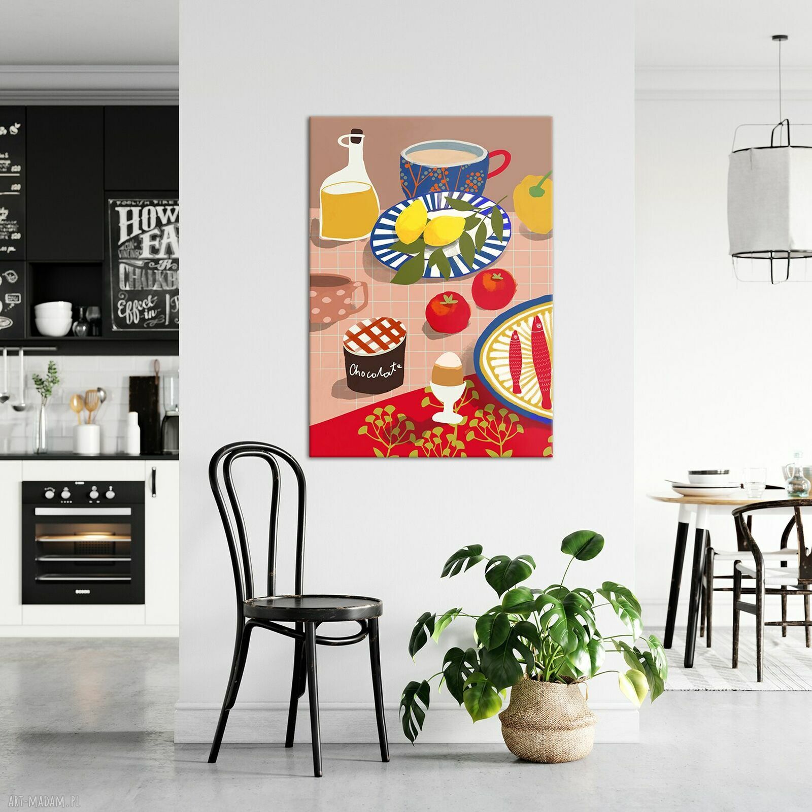 Nowoczesny obraz drukowany na płótnie Poranek bez pośpiechu 70x100 cm
