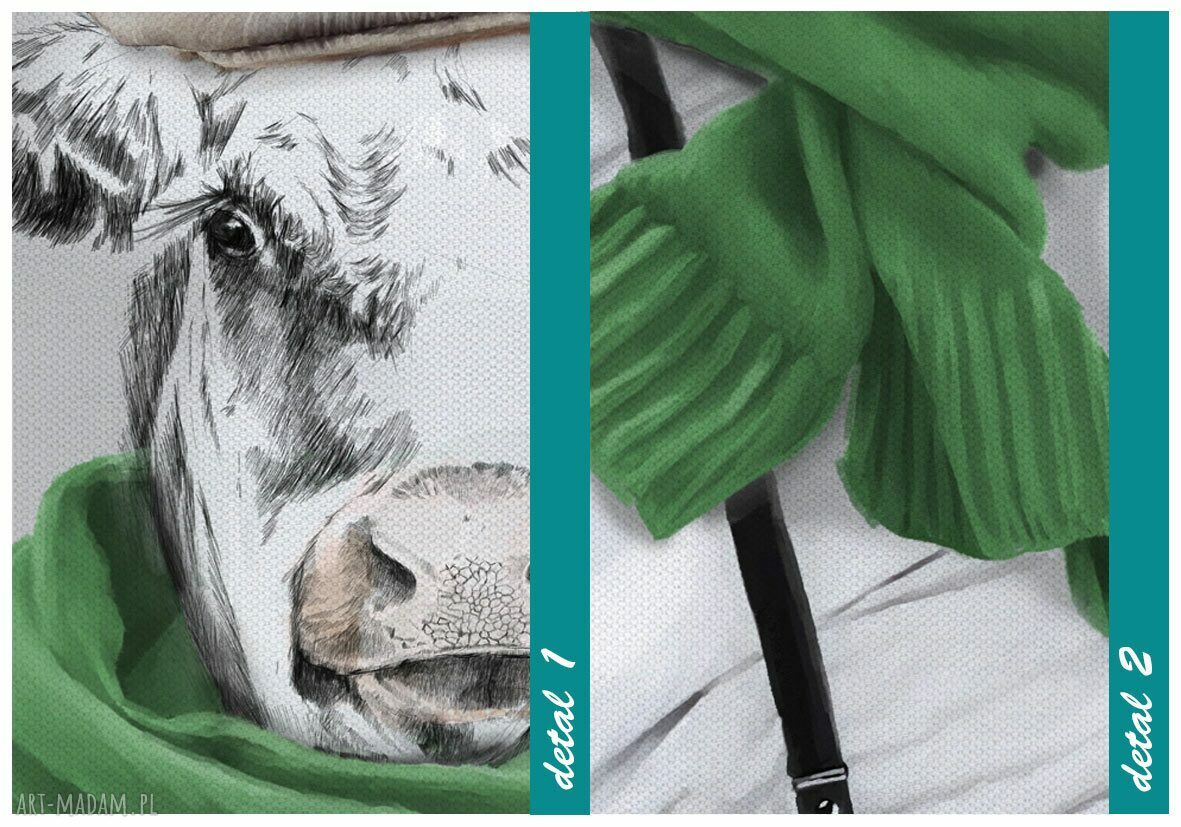 Nowoczesny obraz Byk Maniek 60x80 cm - grafika zwierząt na płótnie
