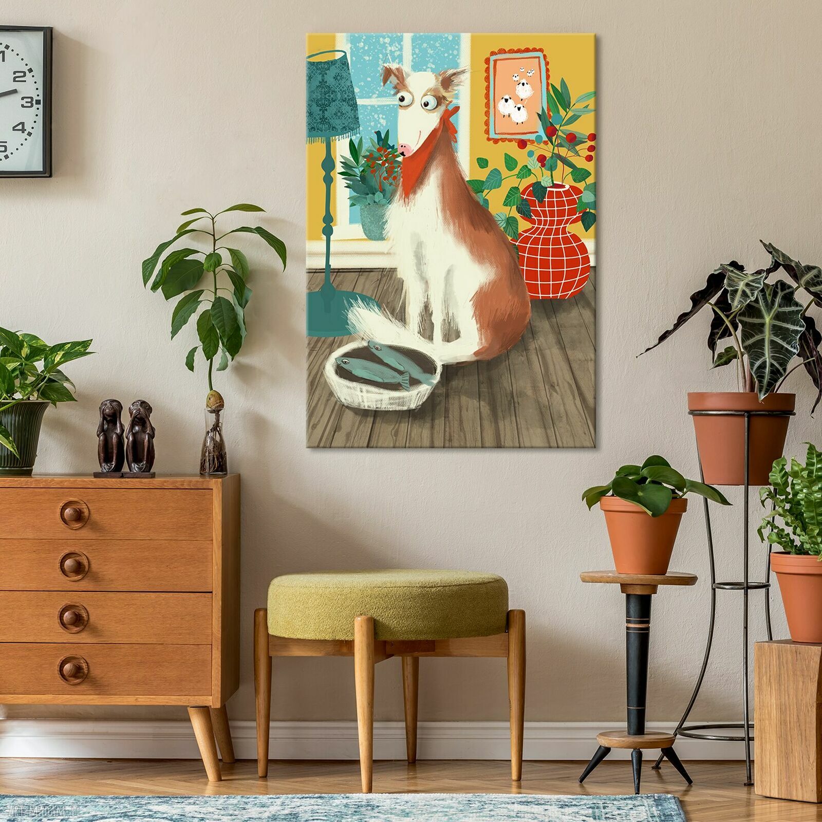 Nowoczesny obraz na płótnie 70x100 cm - Obiad pod obserwacją