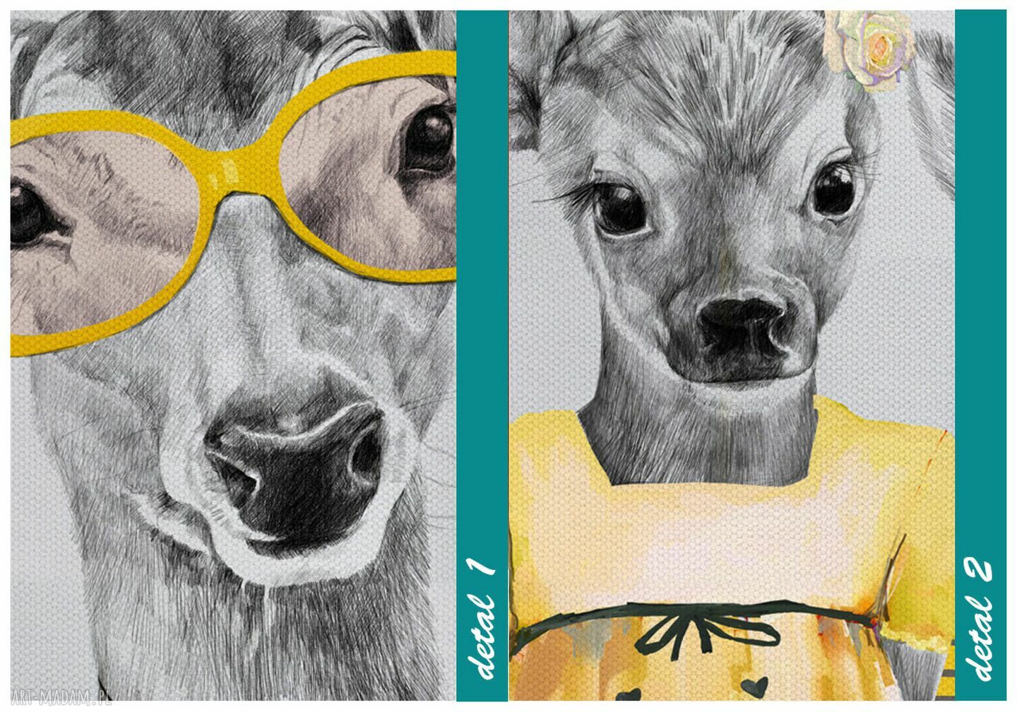 Obraz na płótnie 120x80cm Rodzina jeleni - pomysł na prezent