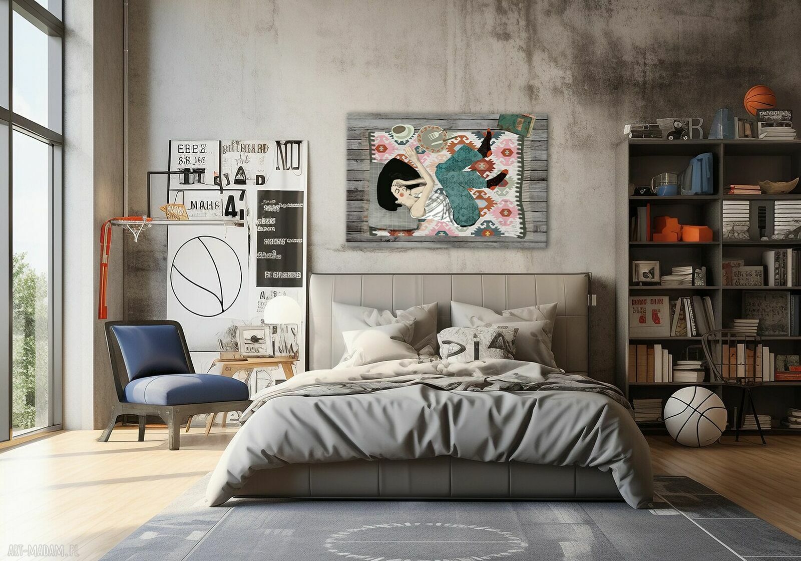 Nowoczesny obraz drukowany na płótnie 'Chwila dla siebie' 70x100 cm