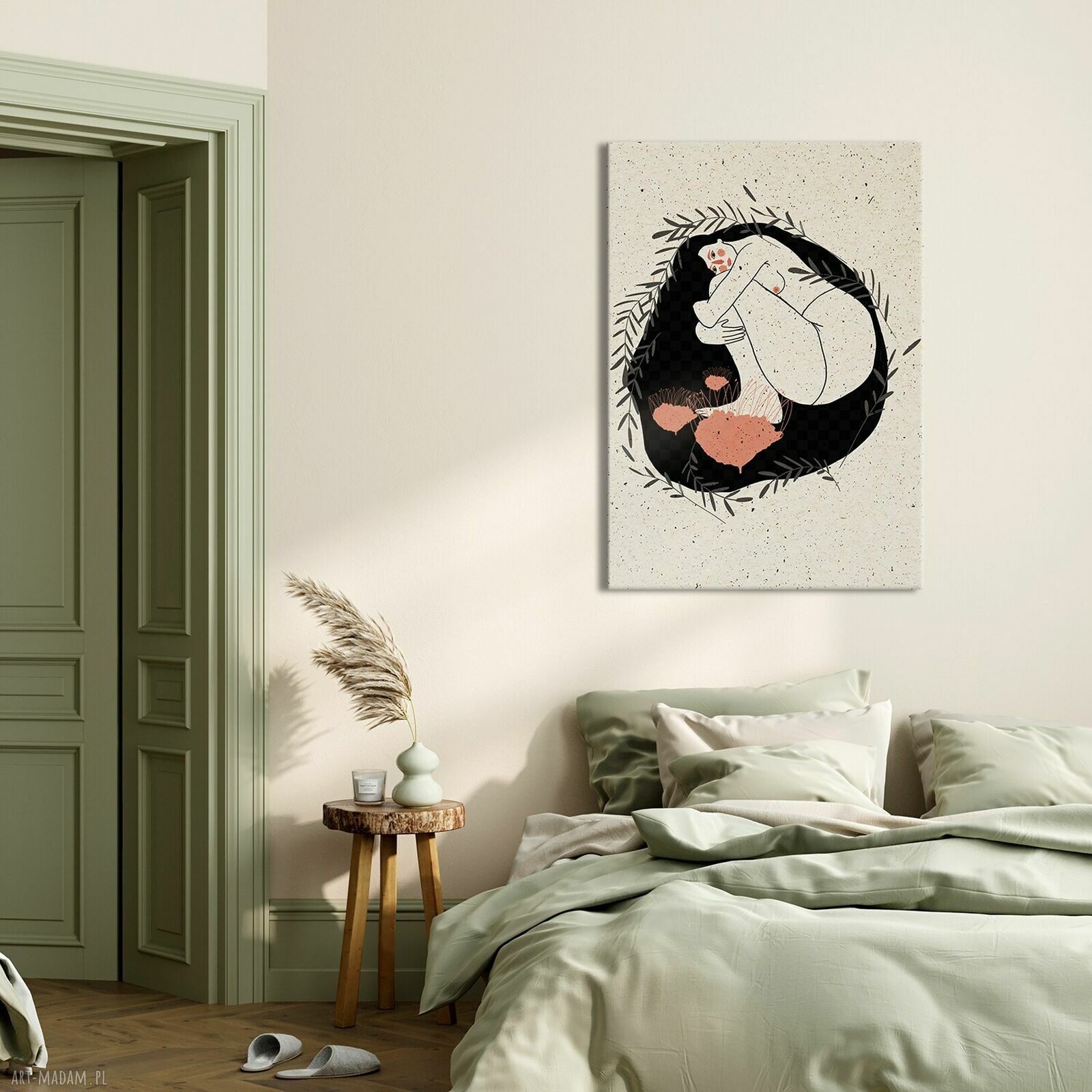 Nowoczesny obraz drukowany na płótnie KOBIETA „Cisza natury” 70x100 cm
