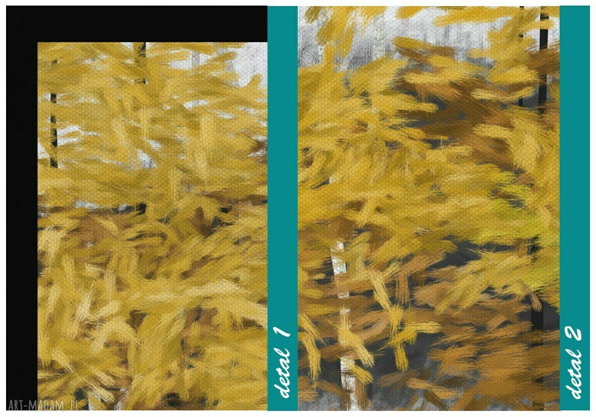 Nowoczesny obraz do salonu z drzewami - pejzaż na płótnie 147x60 cm