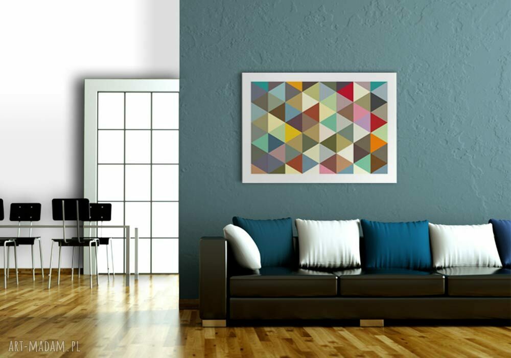 Nowoczesny obraz drukowany na płótnie 120x80 cm - Kolorowa Abstrakcja „Kamienie” 025