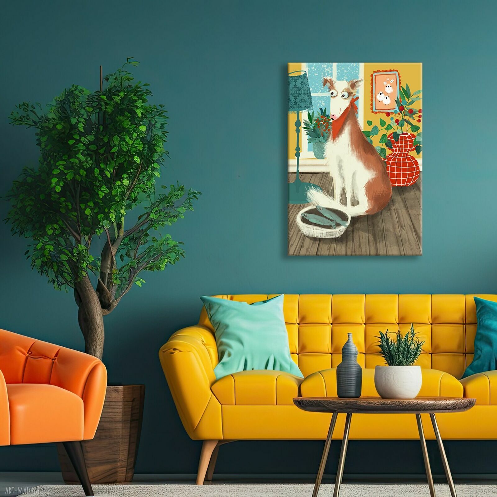 Nowoczesny obraz na płótnie 50x70 - Obiad pod obserwacją
