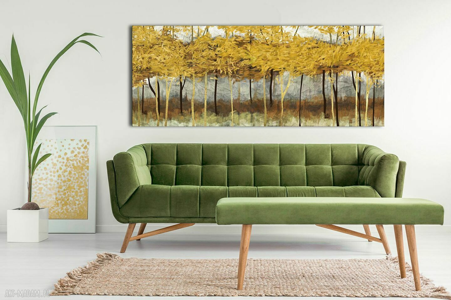Nowoczesny obraz do salonu 147x60 cm na płótnie - abstrakcyjne drzewo