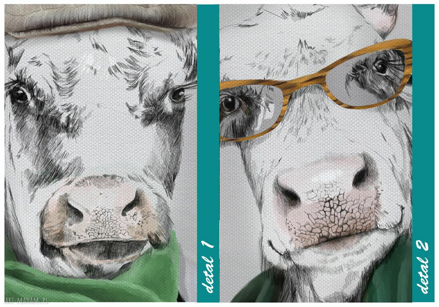 Nowoczesny obraz drukowany na płótnie Byk i krowa 120x80 cm