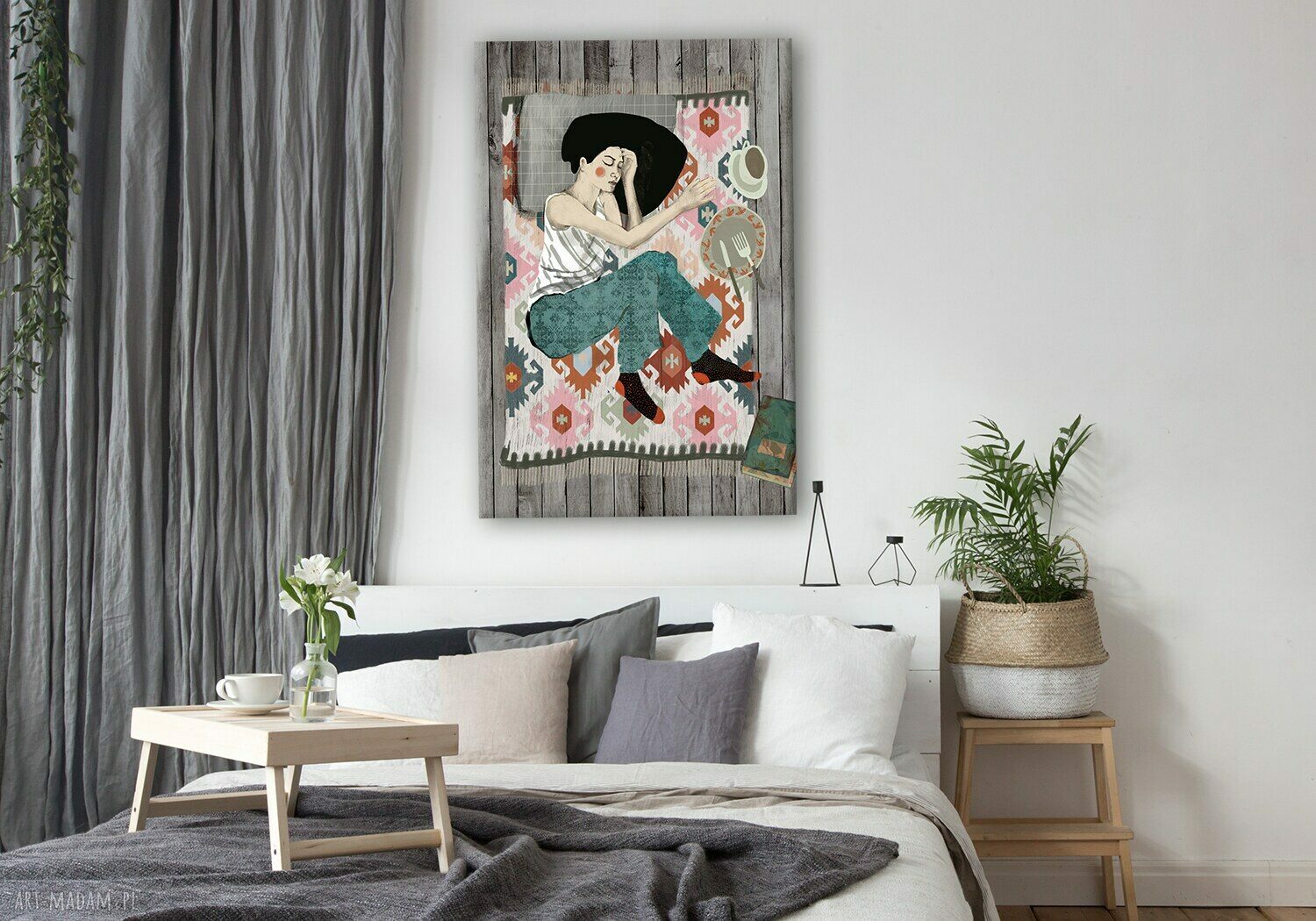 Nowoczesny obraz drukowany na płótnie 'Chwila dla siebie' 70x100 cm