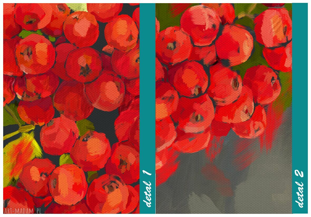 Obraz Jarzębina 120x80 cm - nowoczesna dekoracja do salonu