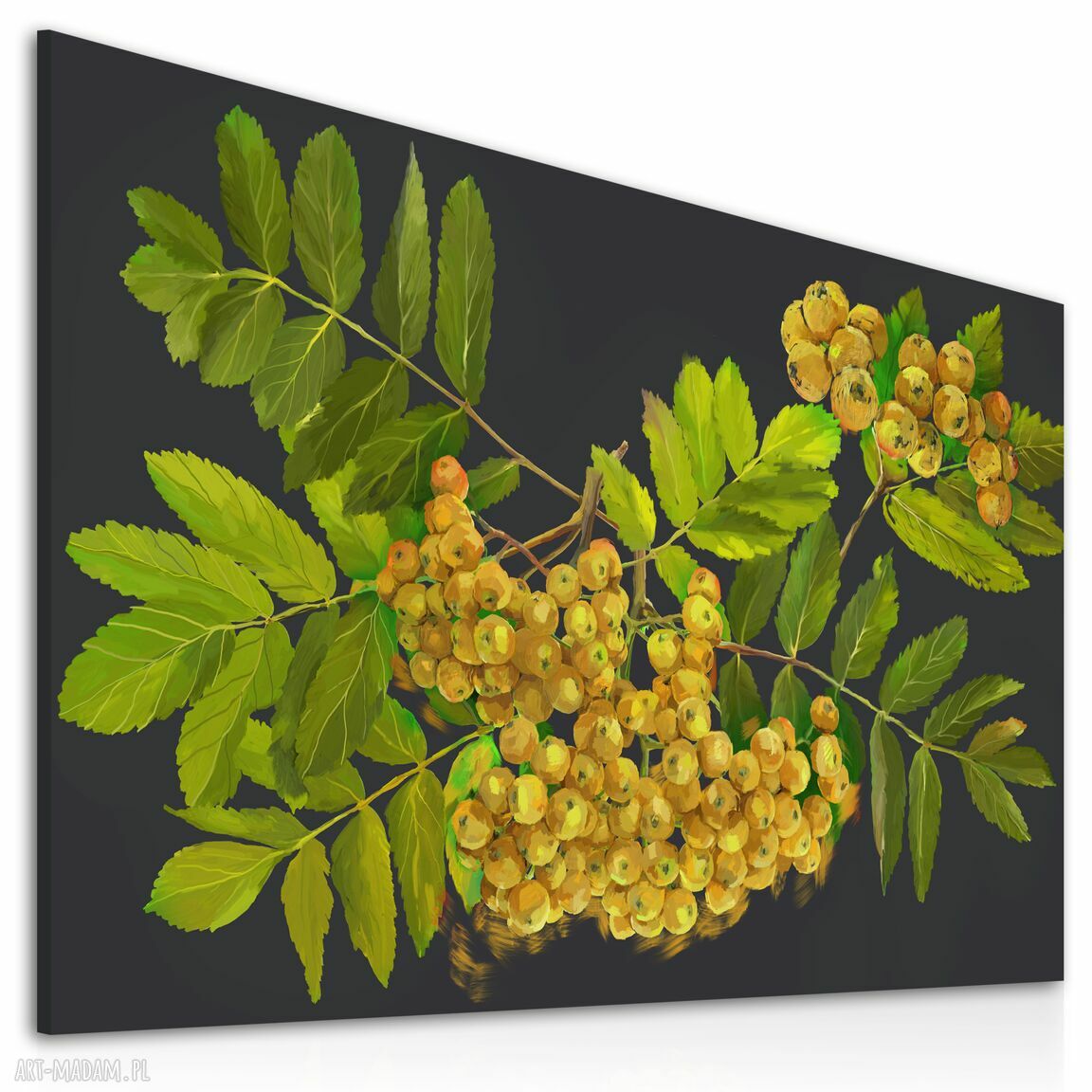 Nowoczesny obraz do salonu JARZĘBINA 120x80 cm (02388)