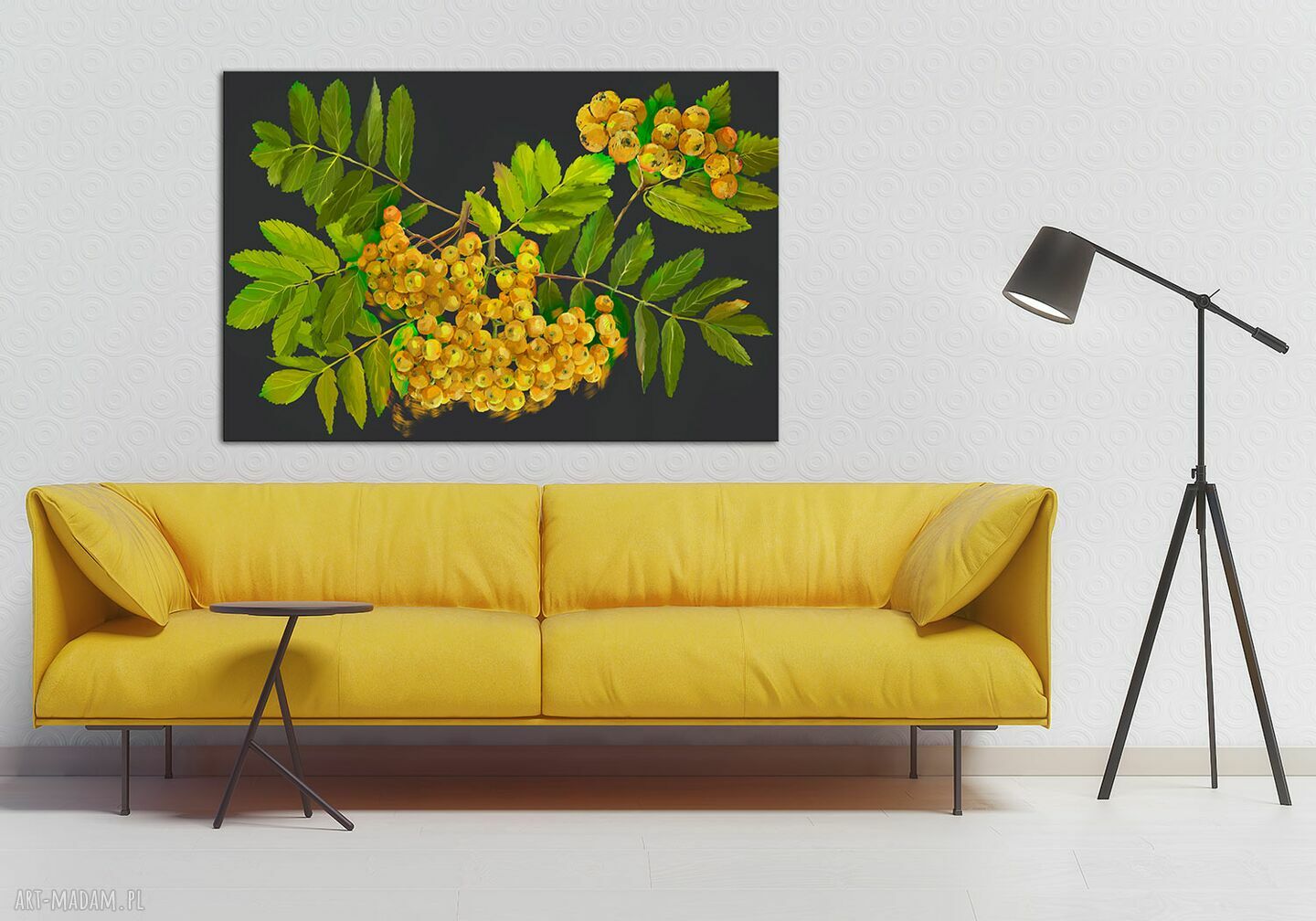Nowoczesny obraz do salonu JARZĘBINA 120x80 cm (02388)