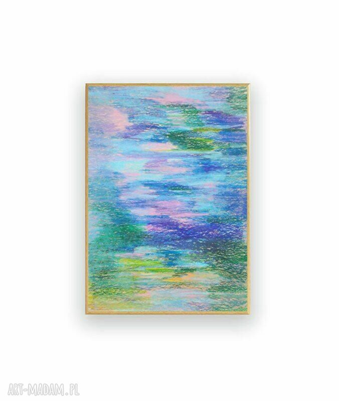 Nowoczesny rysunek w ramce - oprawiony szkic pastelowy (22,5 x 31 cm)