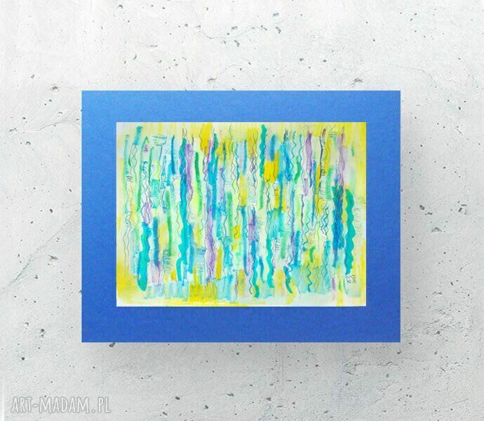 Nowoczesny rysunek 30x40 cm - akwarela ręcznie malowana do salonu i biura