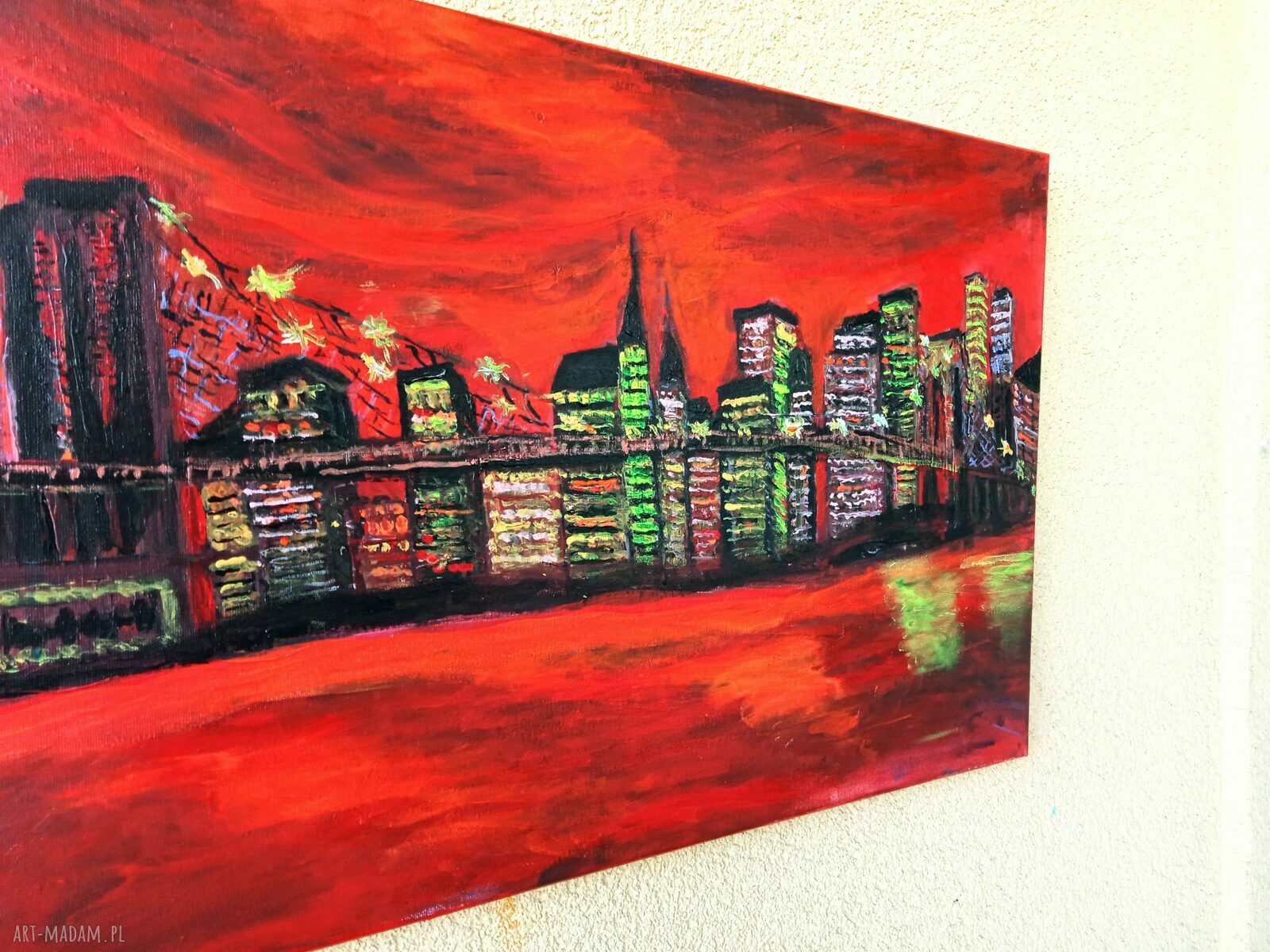 Obraz akrylowy Nowy Jork - ręcznie malowany pejzaż USA na blejtramie 40 x 60 cm