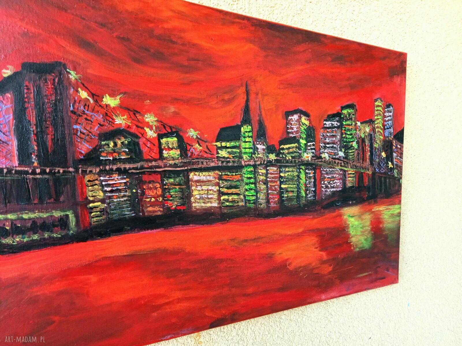 Obraz akrylowy Nowy Jork - ręcznie malowany pejzaż USA na blejtramie 40 x 60 cm