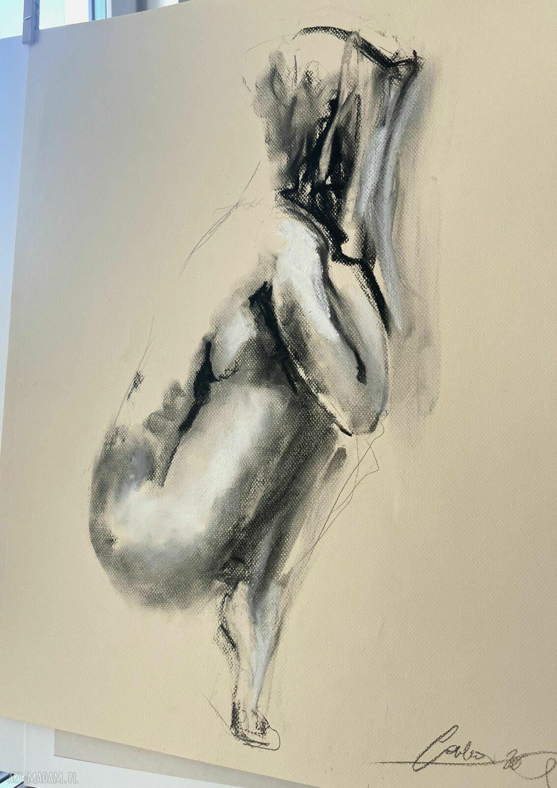 Nude - grafika czarno-biała 50x70 cm