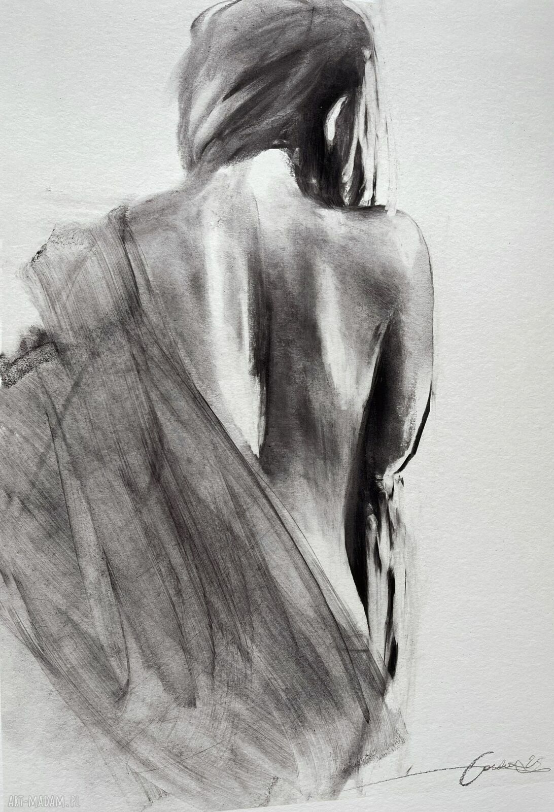 Nude Back - kobieca inkografia 60x90 cm