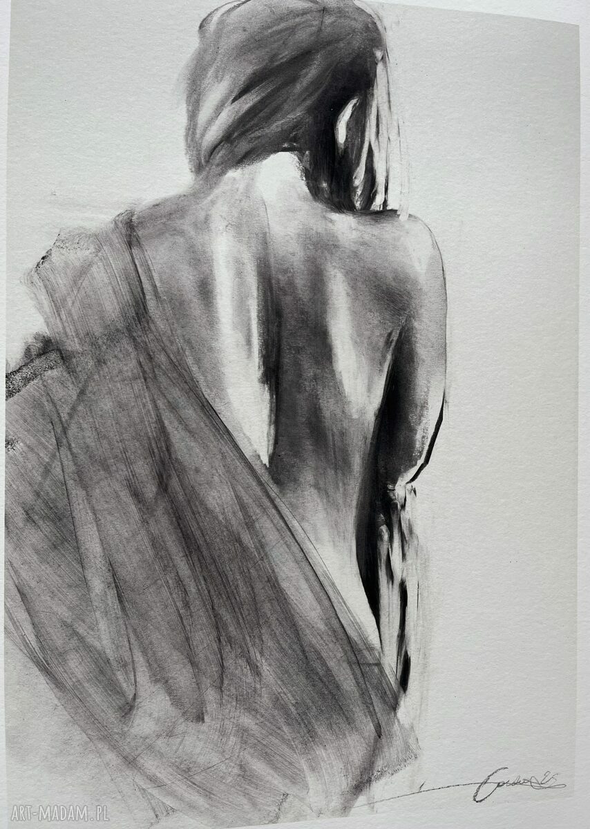 Nude Back - kobieca inkografia 60x90 cm