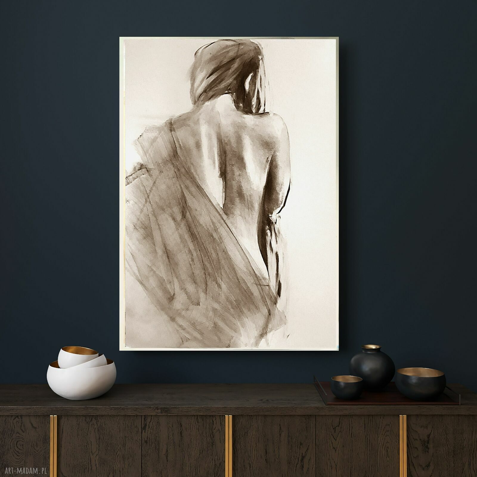 Nude Back - kobieca inkografia 60x90 cm