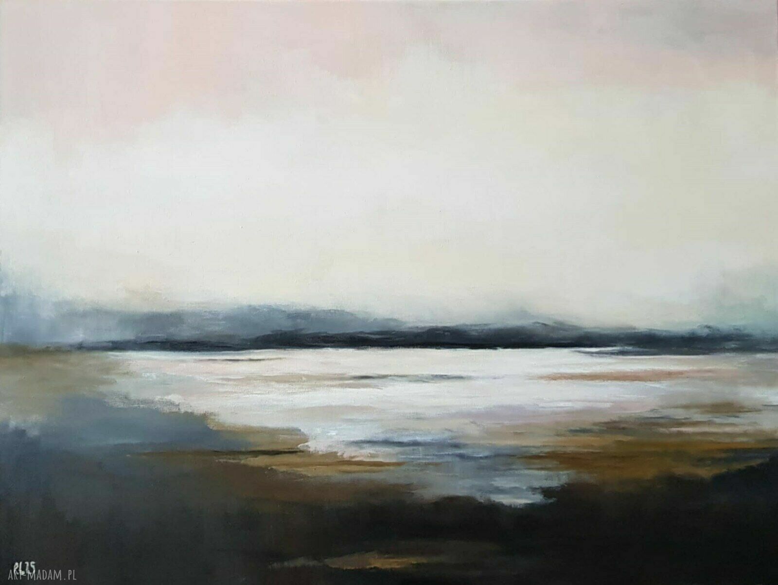 O świcie - pejzaż akrylowy na płótnie 60x80 cm