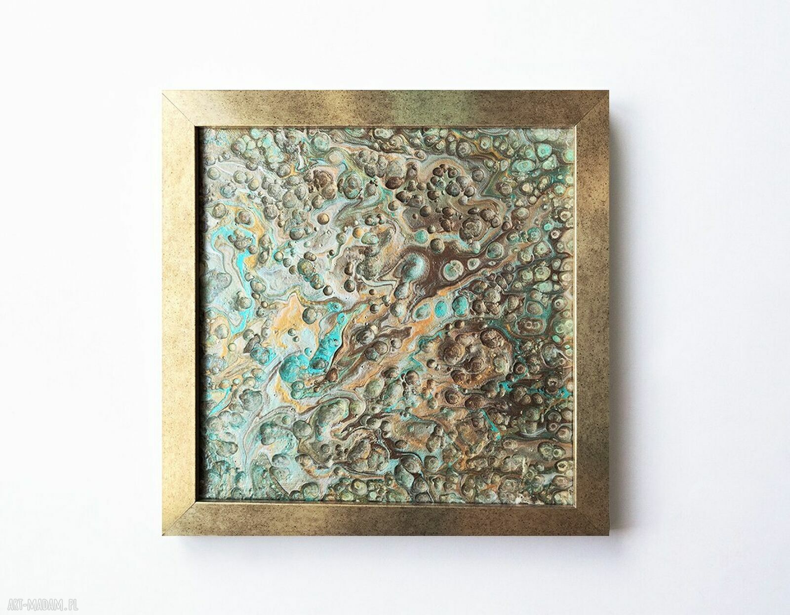 Obfitość - abstrakcyjny obraz akrylowy w ramie 30x30 cm