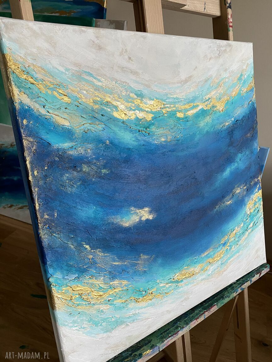 Abstrakcyjny obraz ze strukturą Maldives II 50x50 cm