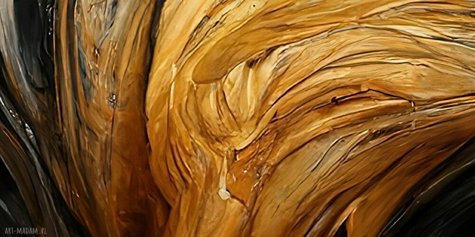 Czarno-beżowy obraz abstrakcyjny z kulkami 120x80 cm