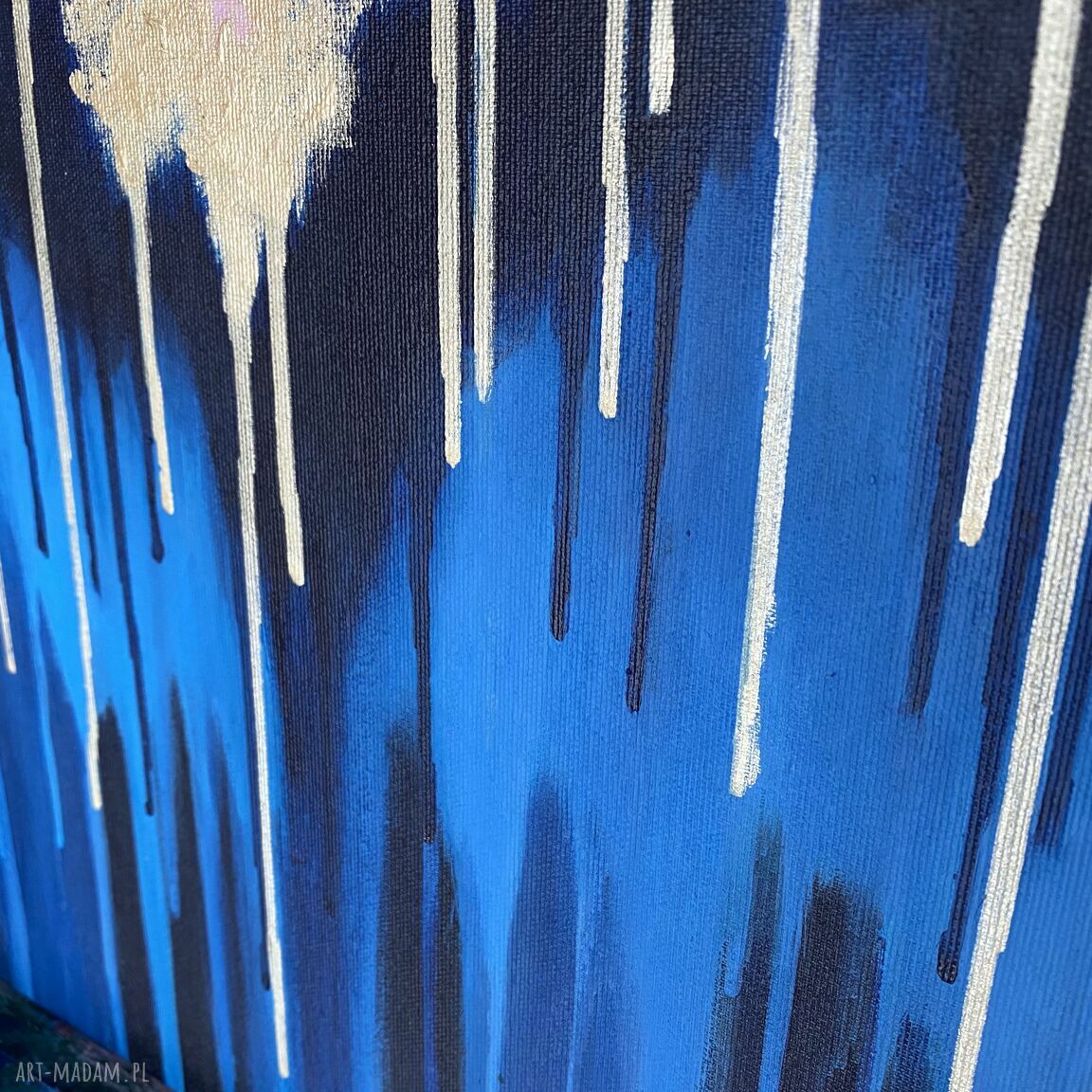 Enchanted II - abstrakcyjny obraz ręcznie malowany 60x60 cm
