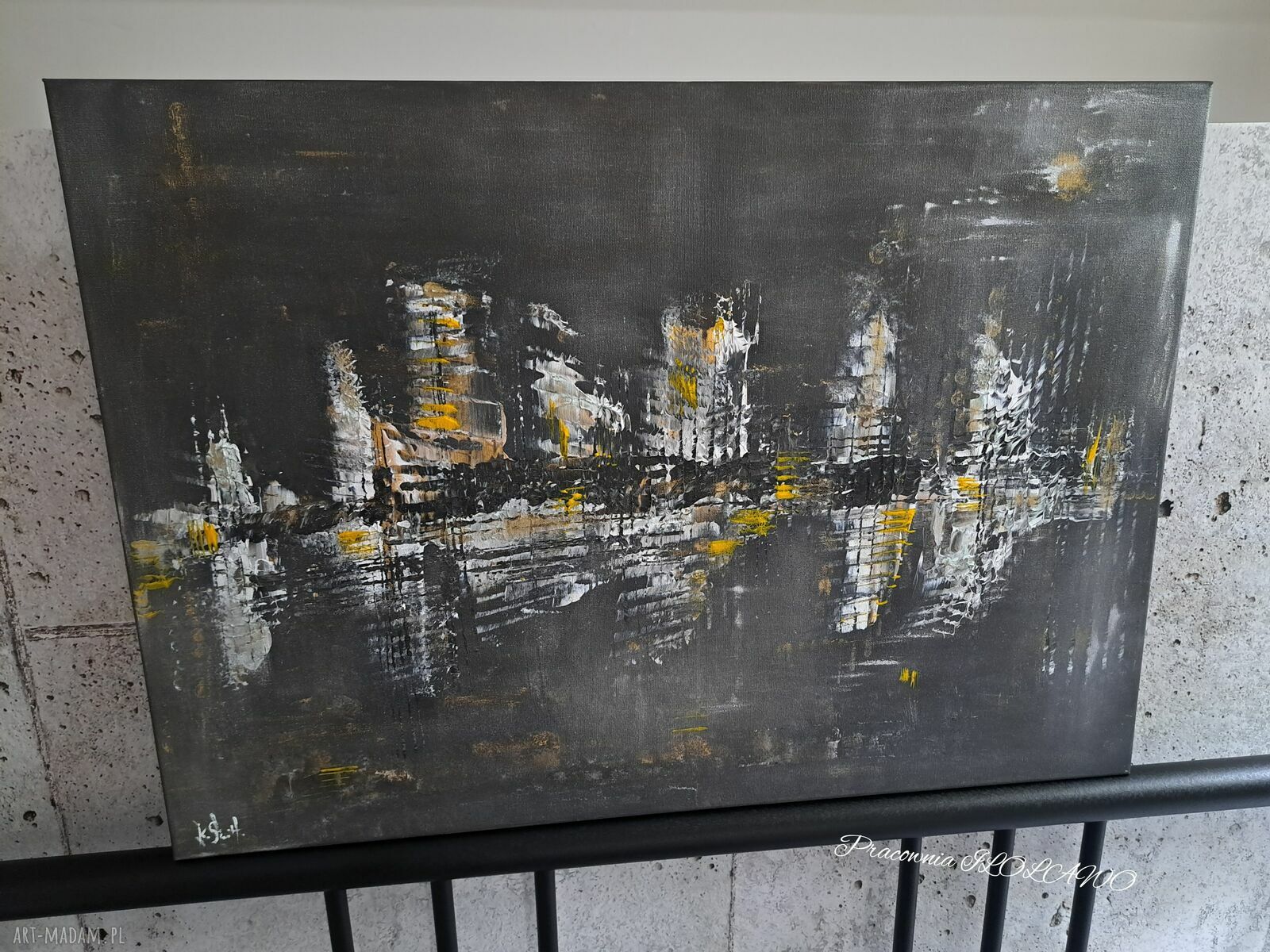 Obraz akrylowy 50x70 Nowy Jork - abstrakcja z efektem złocenia