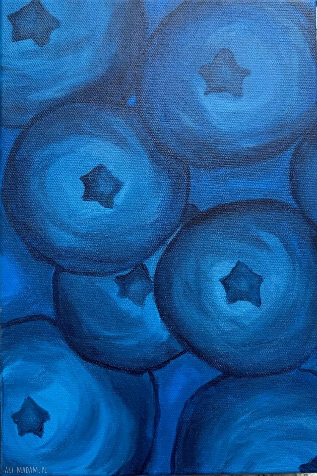 Obraz akrylowy z borówkami 20 x 30 cm