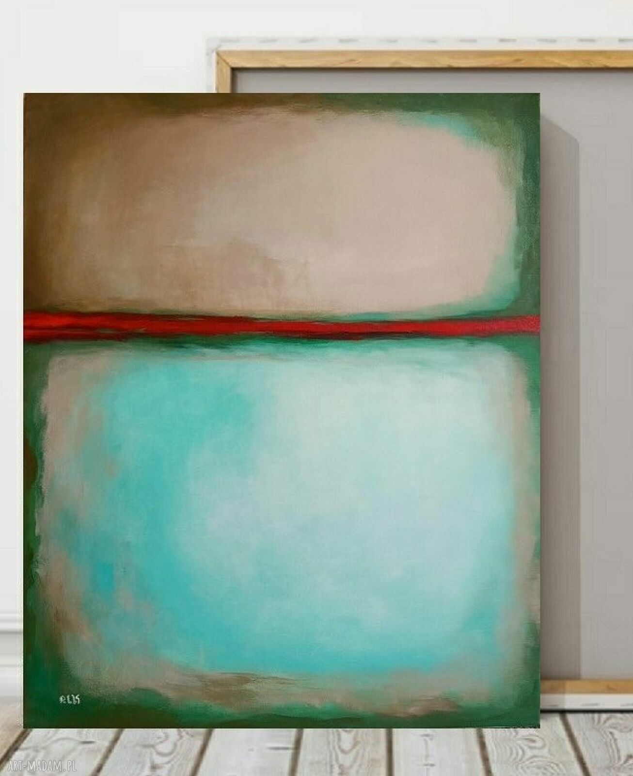 Abstrakcja - ręcznie malowany obraz akrylowy 60x50 cm