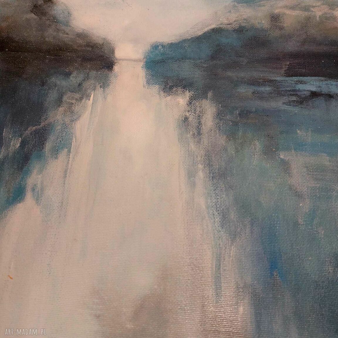 Pejzaż - obraz akrylowy 50x30 cm, ręcznie malowany (bez ramy)