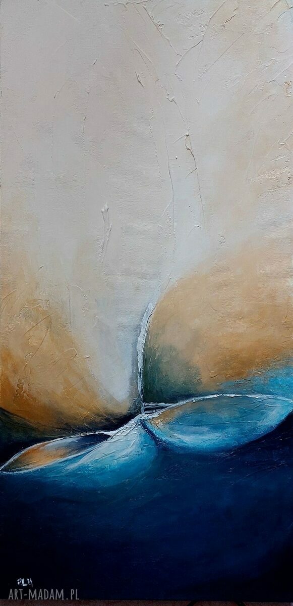 Pejzaż ze złotem - obraz akrylowy 60x30 cm Paulina Lebida