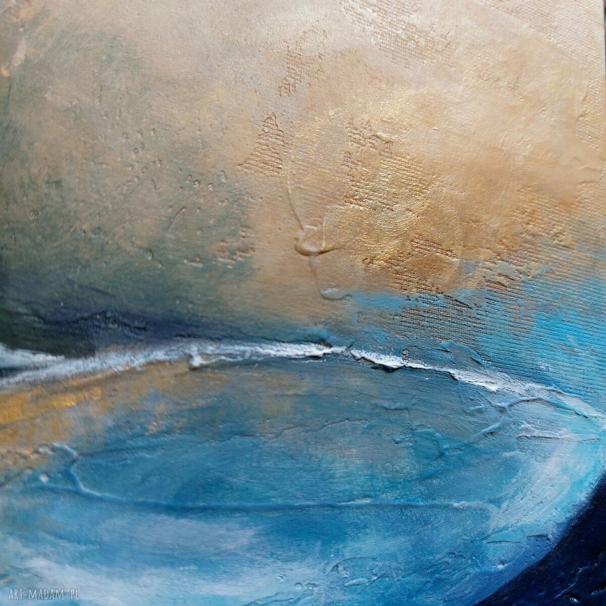 Pejzaż ze złotem - obraz akrylowy 60x30 cm Paulina Lebida