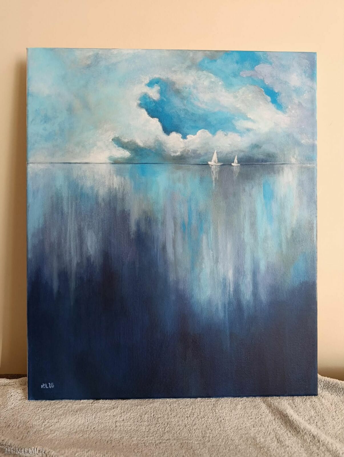 MORZE - obraz akrylowy 60x50 cm z łodziami