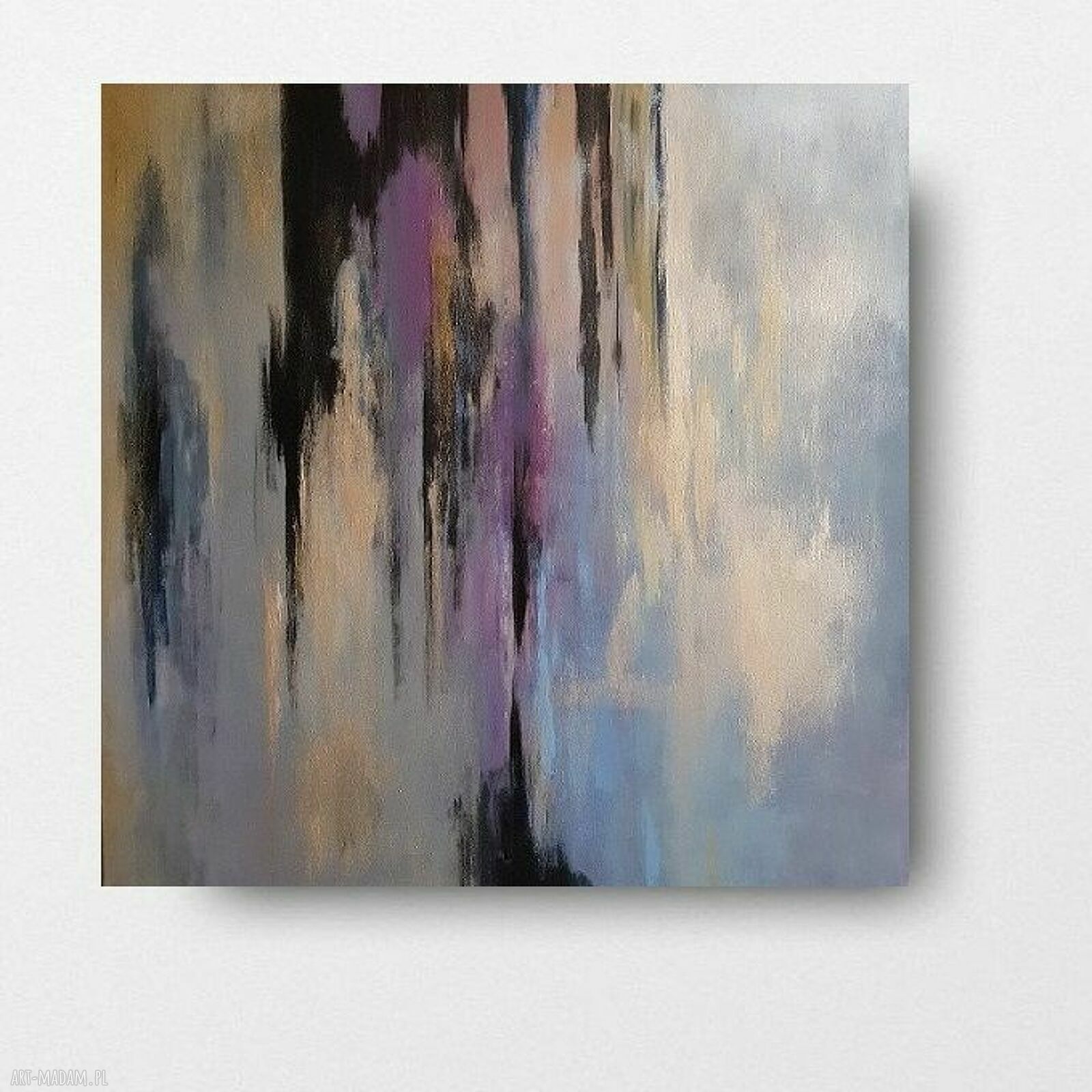 Abstrakcja - obraz akrylowy 60x60 cm namalowany na płótnie