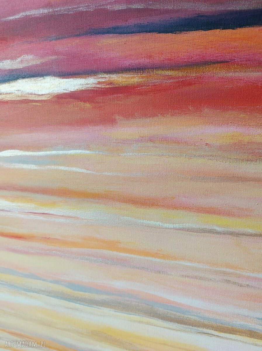 Subtelnie - ręcznie malowany obraz akrylowy 100x70 cm na płótnie (bez ramy)