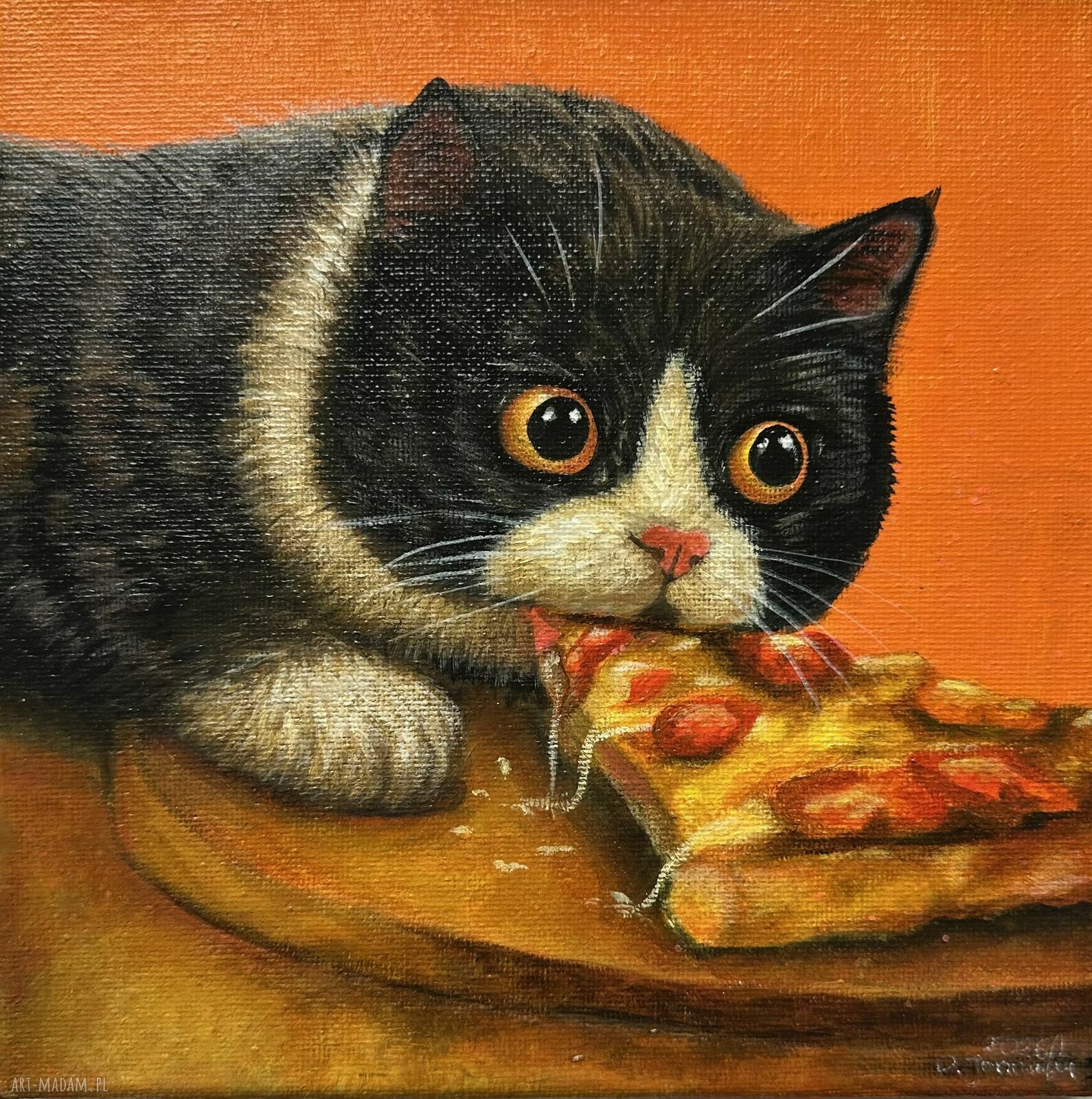 Obraz akrylowy „Przyczajony tygrys” 20x20 cm