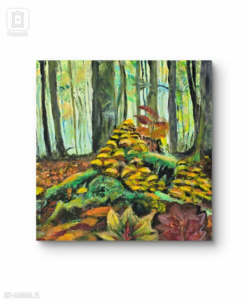 Obraz akrylowy “Podlasie” 50x50x1 cm - las na płótnie