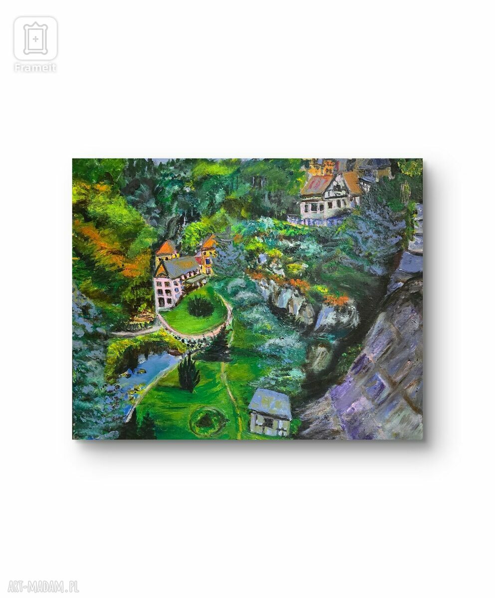 „Zlotniki zapora” - obraz akrylowy na płótnie 40x50 cm (Krystyna Mościszko)