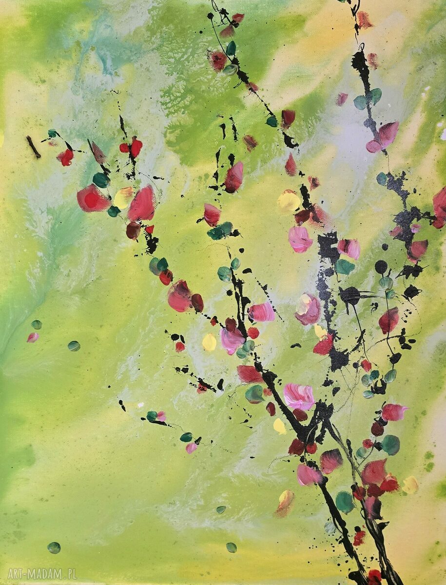 Obraz akrylowy „Wiosenne przebłyskami” - wiosenny las na blejtramie 50x40 cm