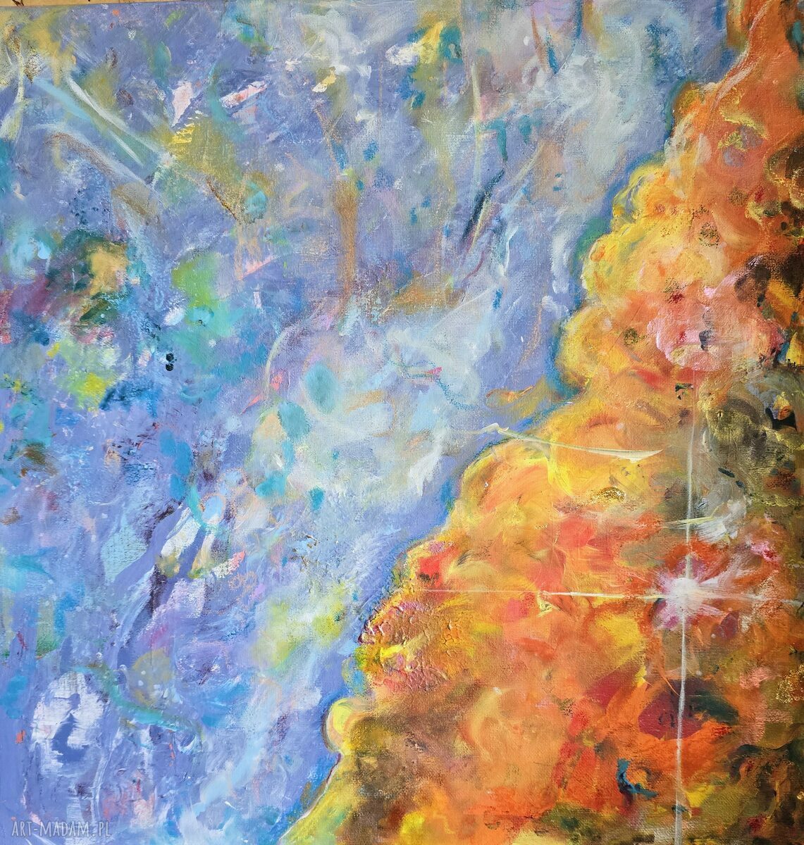 Ręcznie malowany obraz akrylowy „Mgławica Oriona 7” 50x70 cm - kosmos