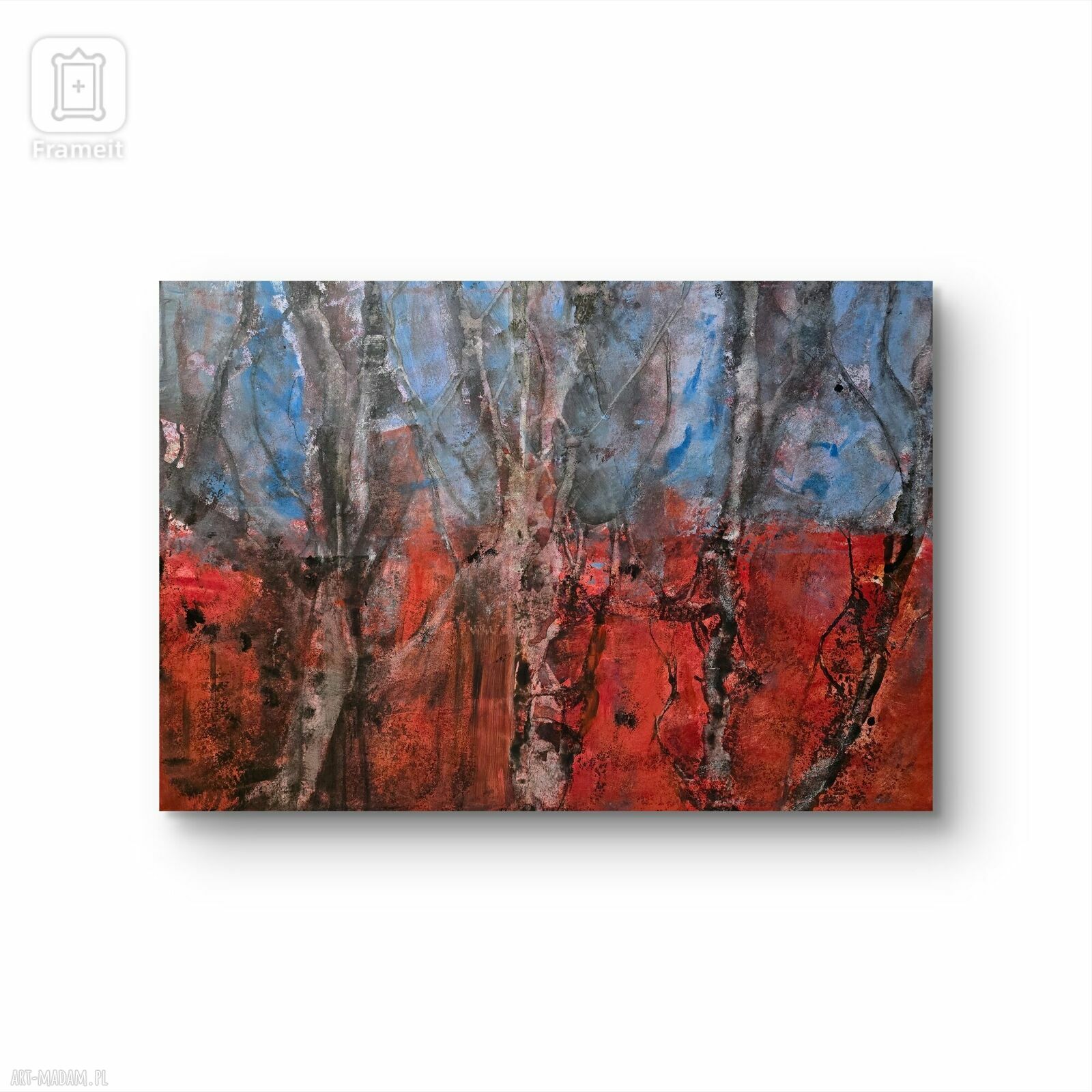 Obraz akrylowy Red woods - czerwone drzewa na płótnie 100x70x2 cm