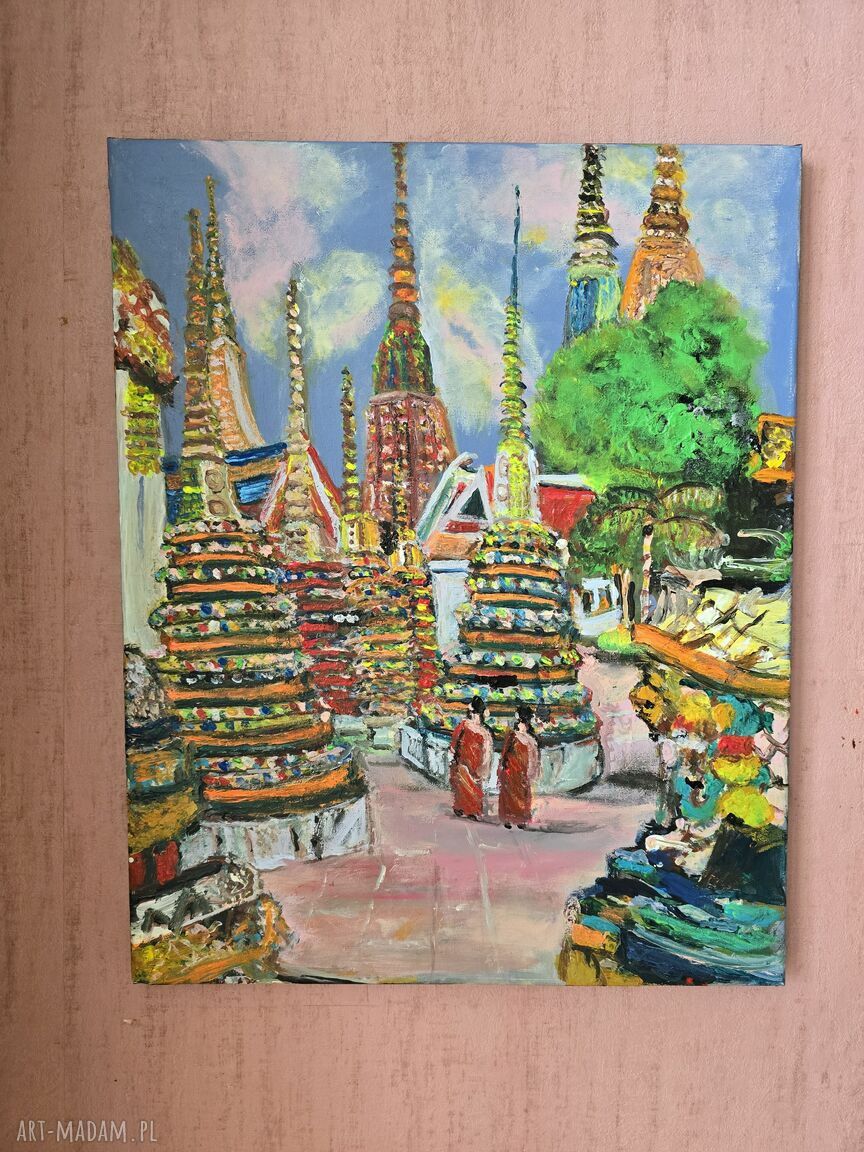 Obraz akrylowy „Tajlandia Bangkok” 50x40 cm - ręcznie malowany