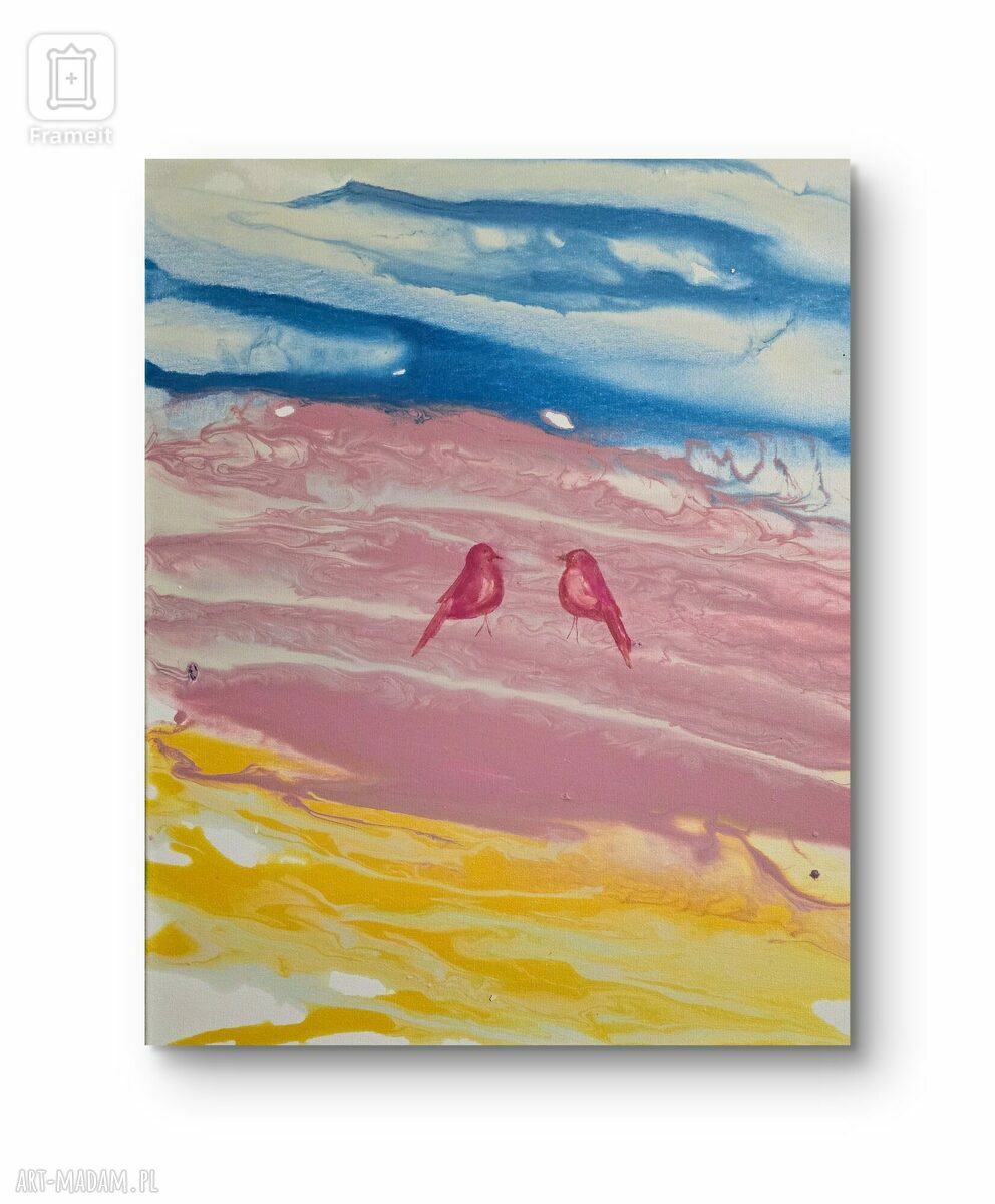 Obraz akrylowy „Nasze Randez-Vous” 50x40 cm - ręcznie malowany dla pary