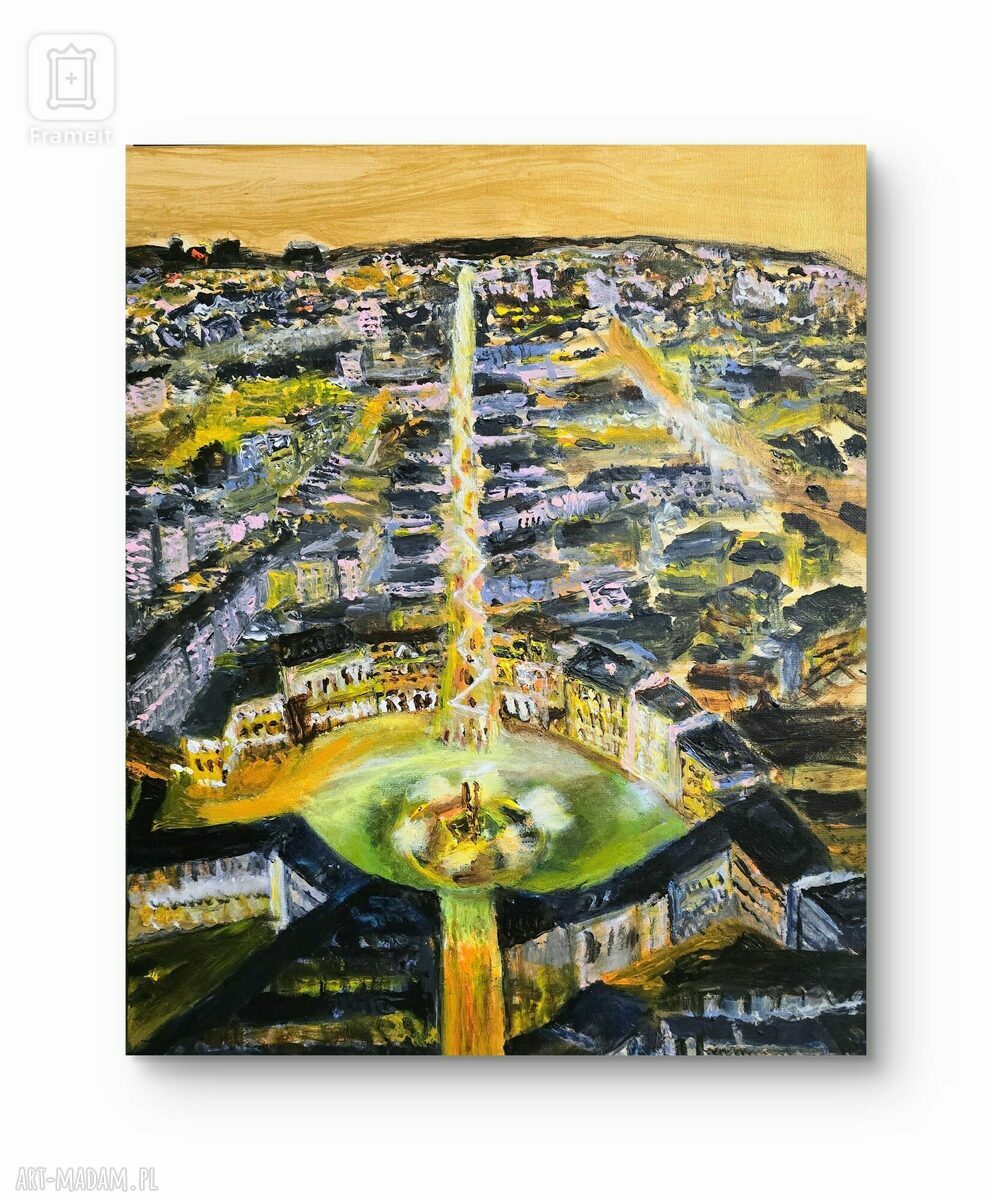 Ręcznie malowany obraz akrylowy Łódź 40x50 cm