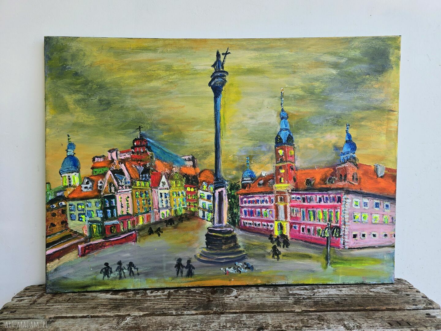 Obraz akrylowy „Warszawa Rynek” - ręcznie malowany krajobraz